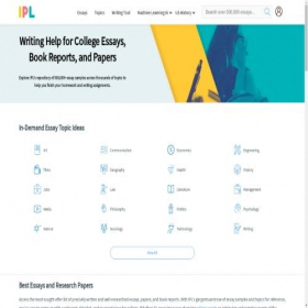 Скриншот главной страницы сайта ipl.org