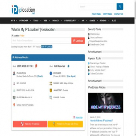 Скриншот главной страницы сайта iplocation.net