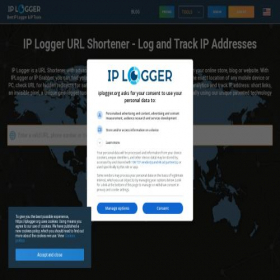 Скриншот главной страницы сайта iplogger.ru