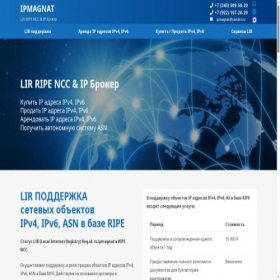 Скриншот главной страницы сайта ipmagnat.ru