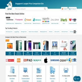 Скриншот главной страницы сайта iprice.sg