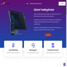 Скриншот главной страницы сайта iq-cent.com
