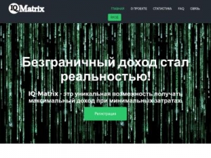 Скриншот главной страницы сайта iq-matrix.ru