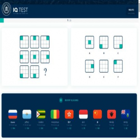 Скриншот главной страницы сайта iq-online-test.com