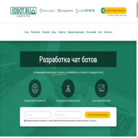 Скриншот главной страницы сайта iqbot.ru