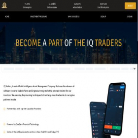 Скриншот главной страницы сайта iqtraders.netlify.app