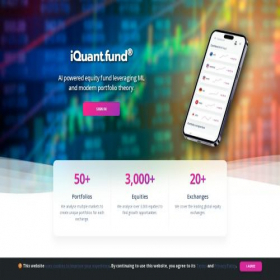 Скриншот главной страницы сайта iquant.fund