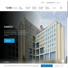 Скриншот главной страницы сайта ir.nis.rs