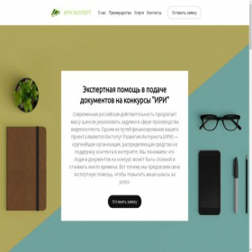 Скриншот главной страницы сайта iri.expert