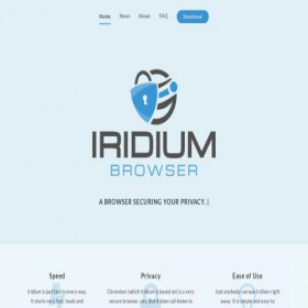 Скриншот главной страницы сайта iridiumbrowser.de