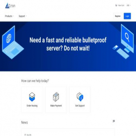 Скриншот главной страницы сайта ironhost.io