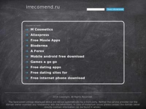 Скриншот главной страницы сайта irrecomend.ru