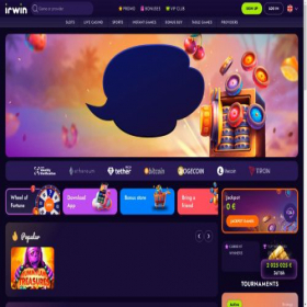 Скриншот главной страницы сайта irwincasino4.com