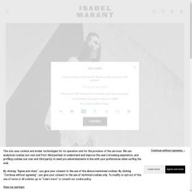 Скриншот главной страницы сайта isabel-marant.ru