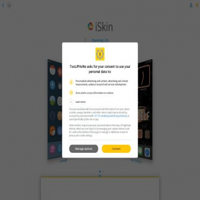 Скриншот главной страницы сайта iskin.tooliphone.net