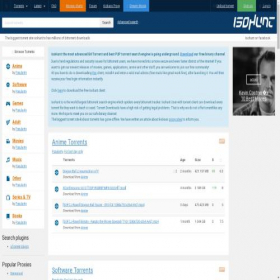 Скриншот главной страницы сайта isohunts.to