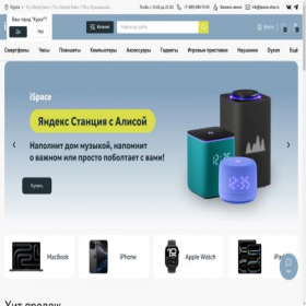 Скриншот главной страницы сайта ispace-shop.ru