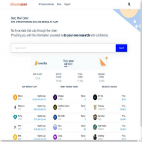 Скриншот главной страницы сайта isthiscoinascam.com