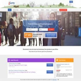 Скриншот главной страницы сайта isurrey.co.uk