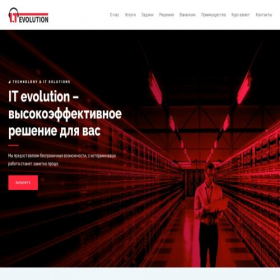 Скриншот главной страницы сайта it-evolution.tj