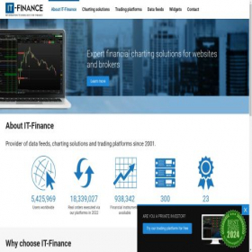 Скриншот главной страницы сайта it-finance.com