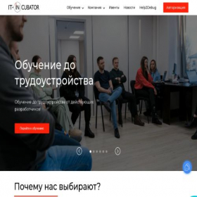 Скриншот главной страницы сайта it-incubator.io