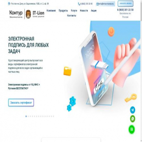 Скриншот главной страницы сайта it-lion.ru