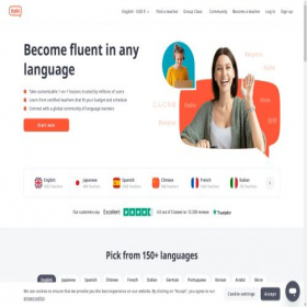 Скриншот главной страницы сайта italki.com