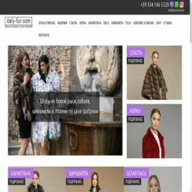Скриншот главной страницы сайта italy-fur.com