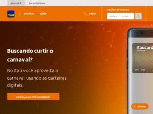 Скриншот главной страницы сайта itau.com.br