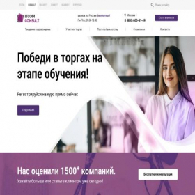 Скриншот главной страницы сайта itcom-consult.ru