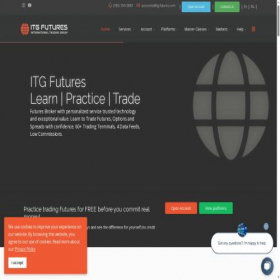 Скриншот главной страницы сайта itg-futures.com