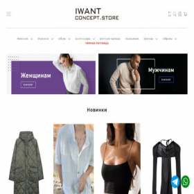 Скриншот главной страницы сайта iwantconcept.store