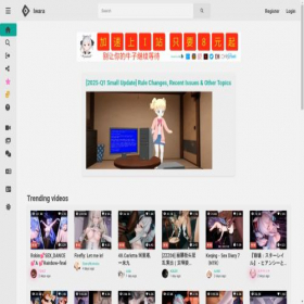 Скриншот главной страницы сайта iwara.tv