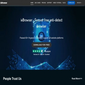 Скриншот главной страницы сайта ixbrowser.com