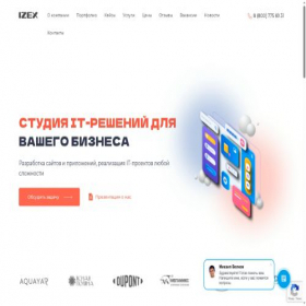Скриншот главной страницы сайта izex.org