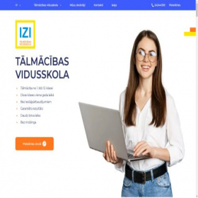 Скриншот главной страницы сайта izi.lv
