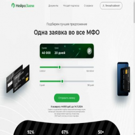 Скриншот главной страницы сайта izimoni.ru