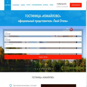 Скриншот главной страницы сайта izmailovo-delta.com