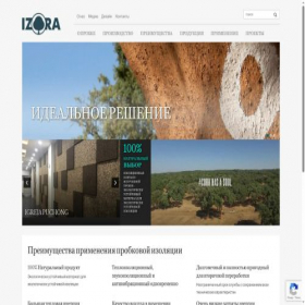 Скриншот главной страницы сайта izoracork.ru