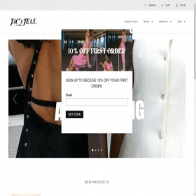 Скриншот главной страницы сайта jacnjean.com.au