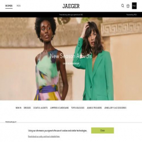 Скриншот главной страницы сайта jaeger.co.uk