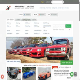 Скриншот главной страницы сайта japan-partner.com