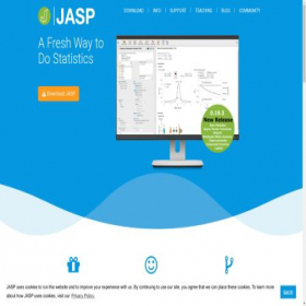 Скриншот главной страницы сайта jasp-stats.org