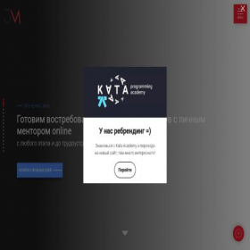 Скриншот главной страницы сайта java-mentor.com