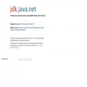 Скриншот главной страницы сайта jdk.java.net