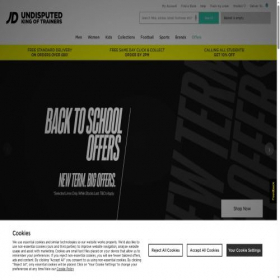Скриншот главной страницы сайта jdsports.co.uk