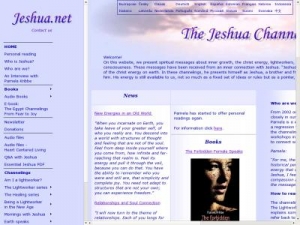 Скриншот главной страницы сайта jeshua.net
