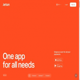 Скриншот главной страницы сайта jeton.com