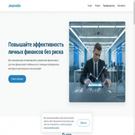 Скриншот главной страницы сайта jeunvetin.com